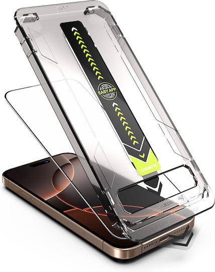 Techsuit Gehärtetes Glas Schwarz (iPhone 17 / 17 Pro / 16 Pro)