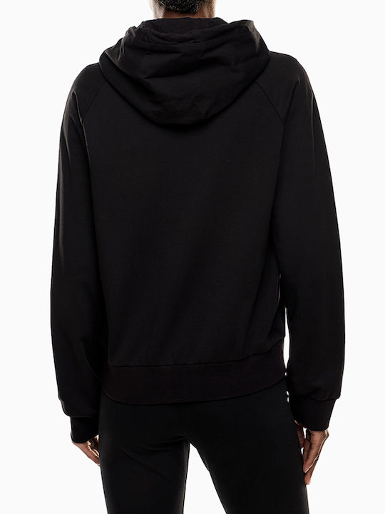 Women's Sweatshirt Jacket Hooded Black