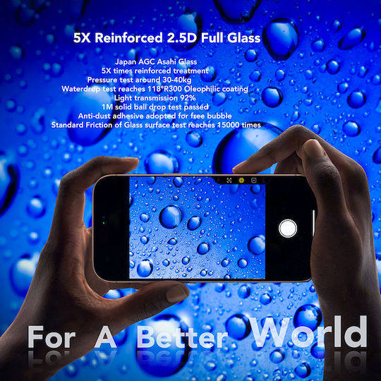 Anank 2.5d Vollflächiges Gehärtetes Glas Displayschutzfolie Für iPhone 17 Pro Max Schwarz