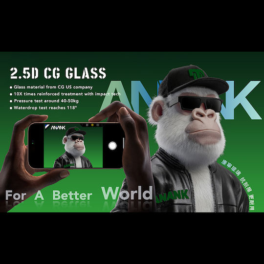 Anank 2.5D 10x Reinforced CG Screen Protector iPhone 17 Pro Max Black