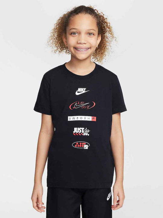 Kids' T-shirt Black Sportswear
