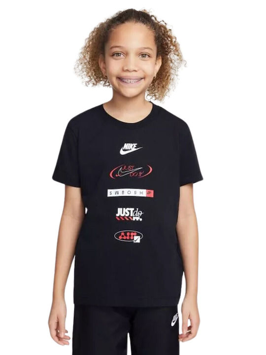 Kids' T-shirt Black Sportswear