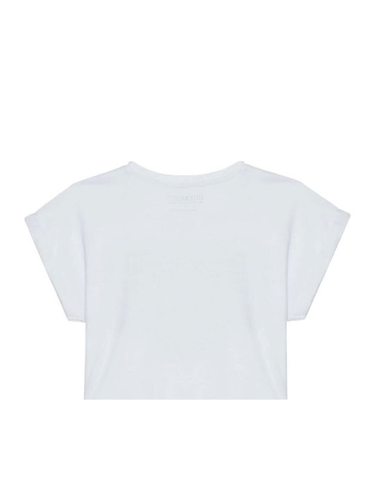 Kids' Crop Top Short Sleeve White