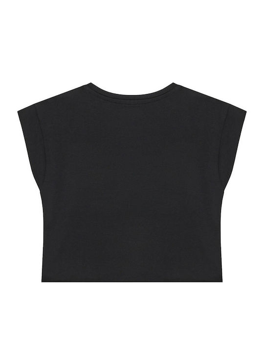 Παιδικό Crop Top Κοντομάνικο Black