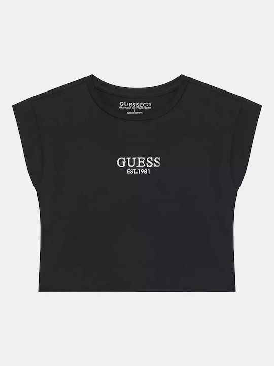 Παιδικό Crop Top Κοντομάνικο Black
