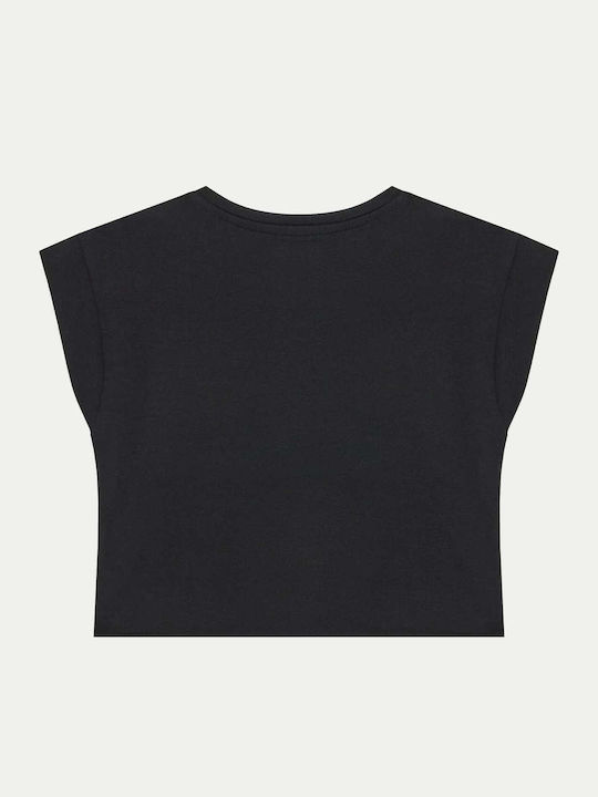 Παιδικό Crop Top Κοντομάνικο Black