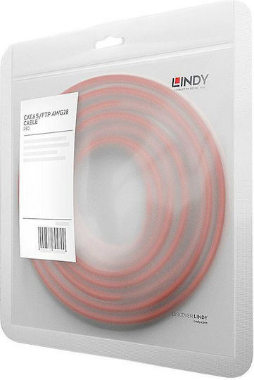 Lindy S/FTP Кат.6 (Gigabit) Мрежов Кабел Ethernet 3м Червен