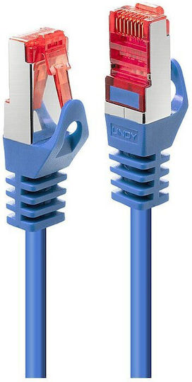 Lindy S/FTP Cat.6 (Gigabit) Καλώδιο Δικτύου Ethernet 1.5m Μπλε
