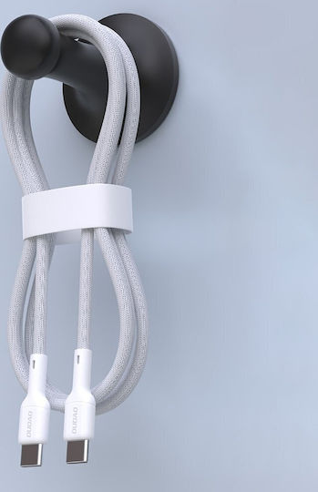 Dudao USB 2.0 Cable USB-C male - USB-C 65W PD Λευκό 2m