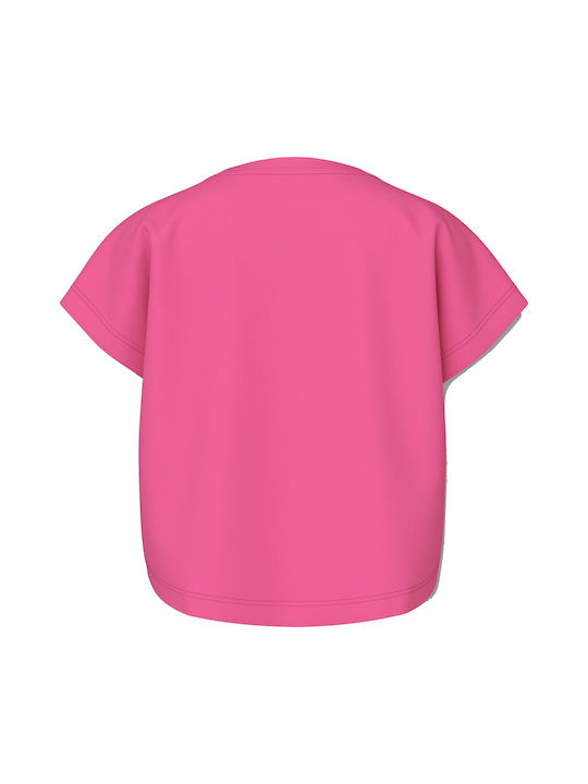 Παιδικό Crop Top Κοντομάνικο Φούξια