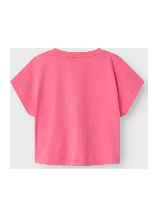 Παιδικό Crop Top Κοντομάνικο Φούξια