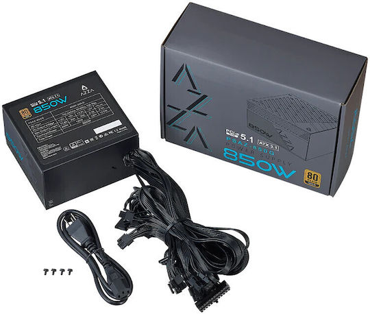 Azza PSAZ-850G 850W Μαύρο Τροφοδοτικό Υπολογιστή Full Modular 80 Plus Gold