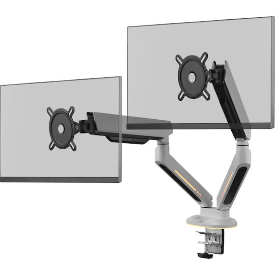 One For All Stand Desk Mounted for 2 Monitors with Arm White (DM8220)