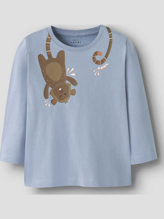 Kids Long-Sleeved Light Blue Blouse