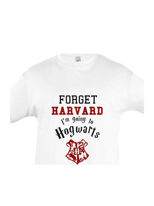 Παιδικό T-shirt Λευκό Forget HARVARD I am Going To HOGWARDS, Harry Potter