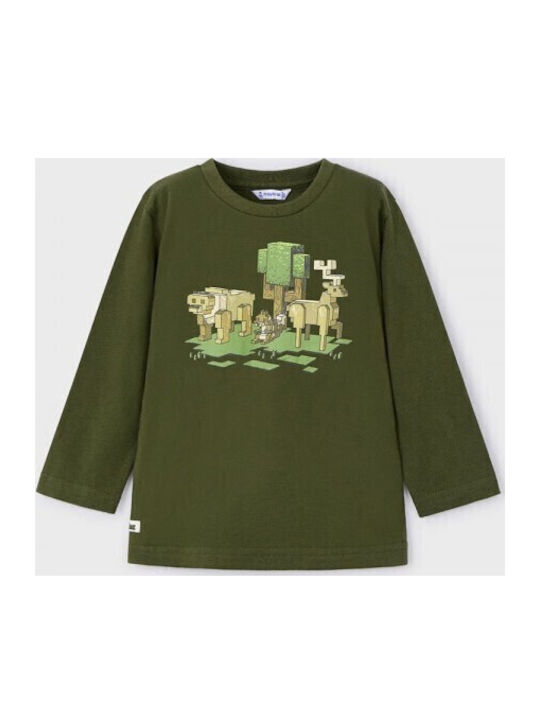 Kids Long-Sleeved Green Blouse Craft