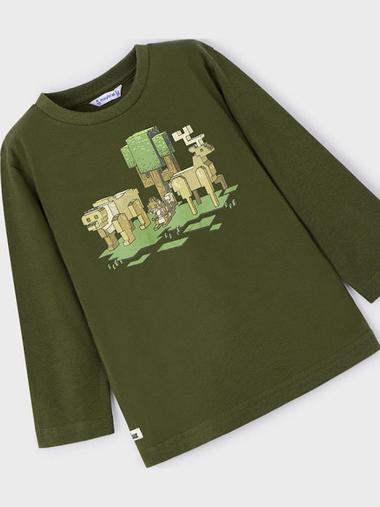 Kids Long-Sleeved Green Blouse Craft