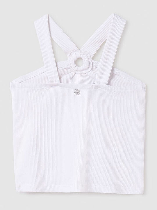 Kids Sleeveless White Blouse