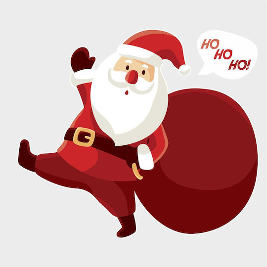 Sticker Santa Claus Is Ho Ho Ho Ho 65x75