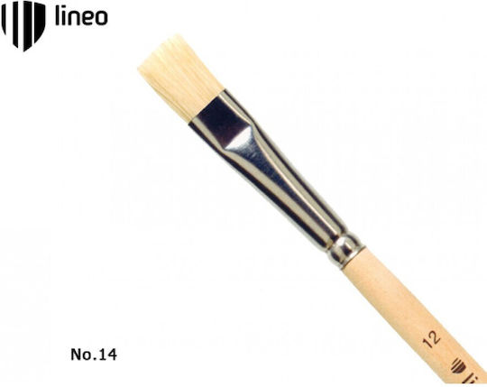 Lineo School Πινέλο Ζωγραφικής Πλακέ No14
