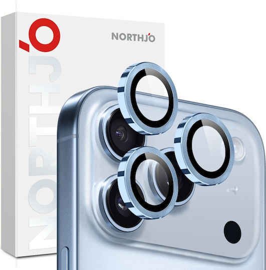 Apple iPhone 17 Pro Northjo Camera Protection Rings Blue