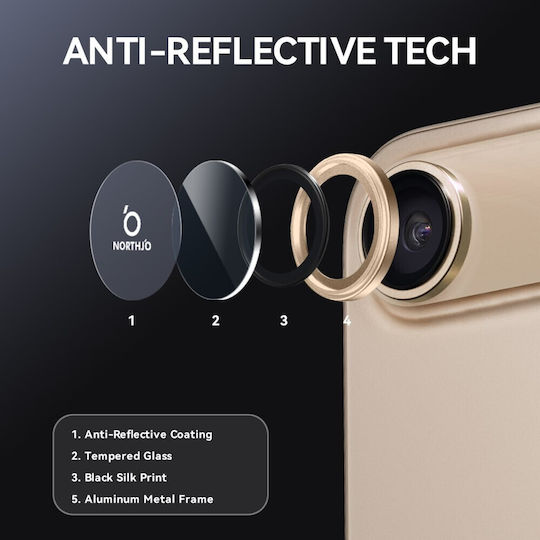Apple Iphone Air Northjo Κρίκος Προστασίας Κάμερα Gold
