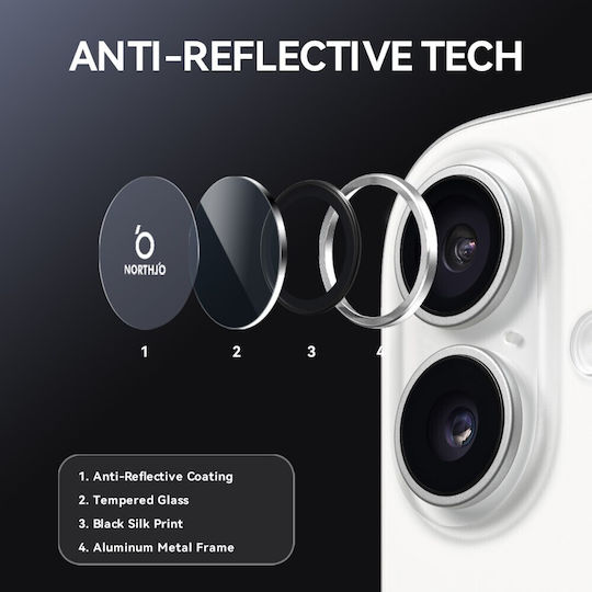 Apple Iphone 17 Northjo Κρίκοι Προστασίας Κάμερα Silver