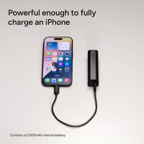 Mophie Mini Power Bank 5000mAh mit USB-C Anschluss Schwarz