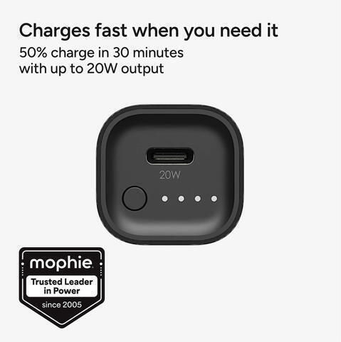 Mophie Mini Power Bank 5000mAh mit USB-C Anschluss Schwarz