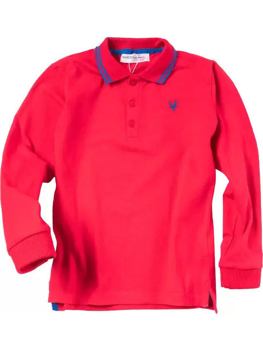 Kids' Polo Long Sleeve Red