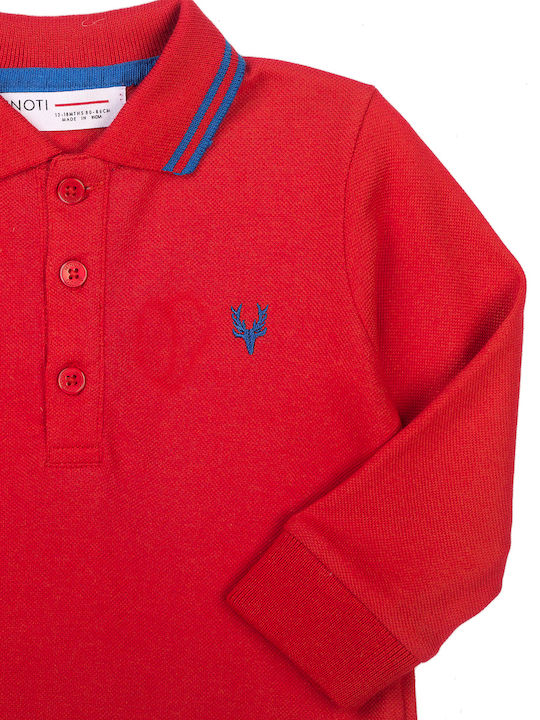 Kids' Polo Long Sleeve Red