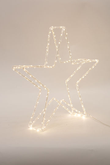 Eurolamp Plastic Illuminated Christmas Decorative Star 46x8.5x46cm White