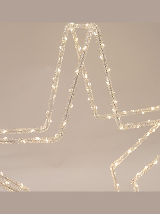 Eurolamp Plastic Illuminated Christmas Decorative Star 46x8.5x46cm White