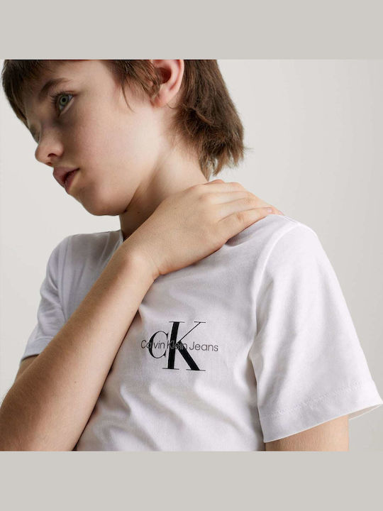 Παιδικό T-shirt Λευκό Chest Monogram