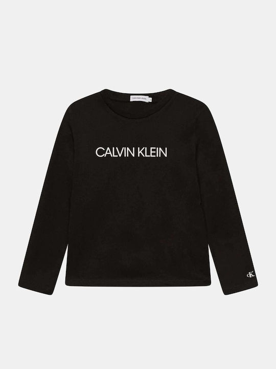Kids' Shirt Long Sleeve Black Institutional