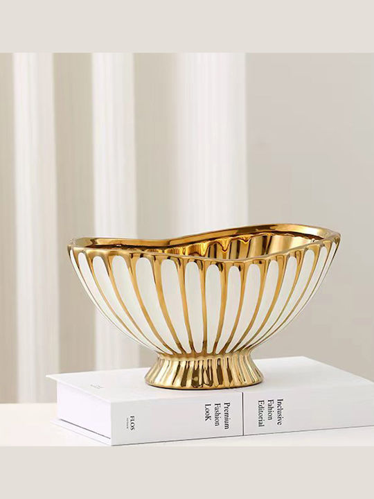 Keskor Decorative Bowl White 33x21x16cm