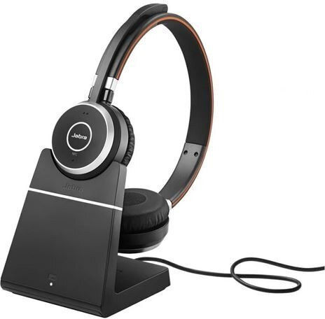 Jabra Evolve 65 TE Ασύρματα On Ear Multimedia Ακουστικά με μικρόφωνο και σύνδεση Bluetooth / USB-A