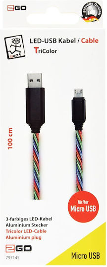 2GO Regulär USB 2.0 auf Micro-USB-Kabel Mehrfarbig 1m (797145) 1Stück