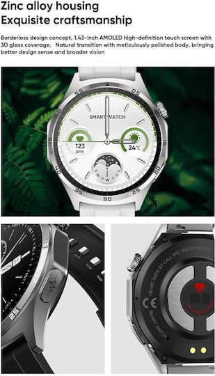 Microwear MT300 48mm Smartwatch mit Pulsmesser (Gray)