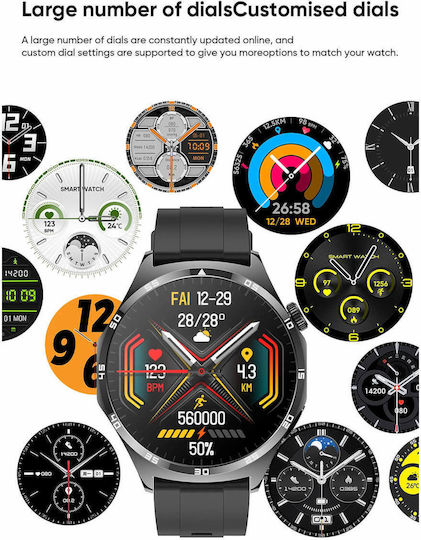 Microwear MT300 48mm Smartwatch mit Pulsmesser (Gray)
