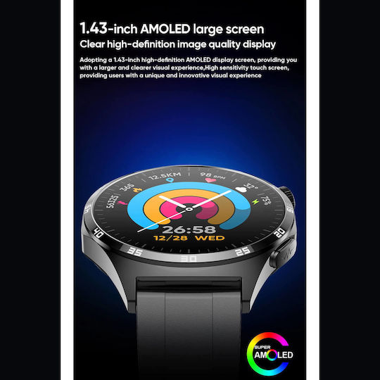 Microwear MT300 48mm Smartwatch mit Pulsmesser (Gray)