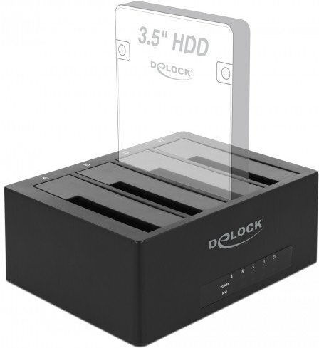 DeLock Docking Station for 4 Hard Drives SATA 2.5" / 3.5" with Connection USB 3.2 (63930)