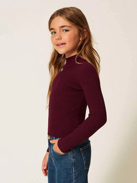 Kinderpullover Langarm Burgundy Red