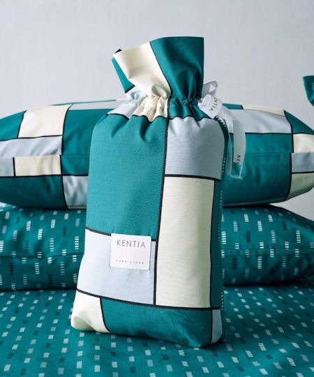 Kentia Sheet Sets Single 160x270cm. Cubi Green 3pcs