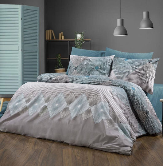 Dimcol Set Queen 4pcs 240x270cm Grey-petrol 605