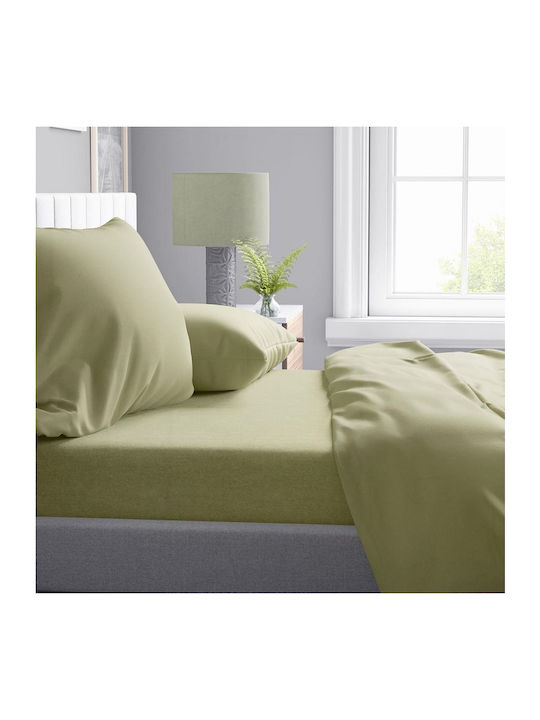 Dimcol Bettlaken für Einzelbett 160x240cm. Solid 504 Olive
