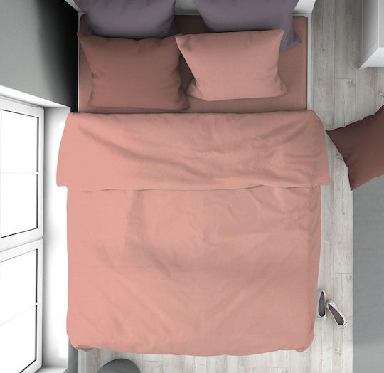 Dimcol Solid Σεντόνι Υπέρδιπλο 220x240εκ. 503 Dusty Rose