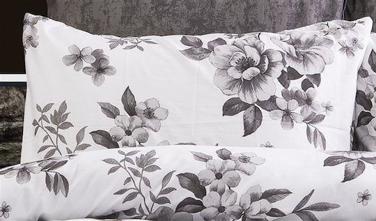 Dimcol Υπέρδιπλη 220x240cm Βερονίκη 487 White-grey