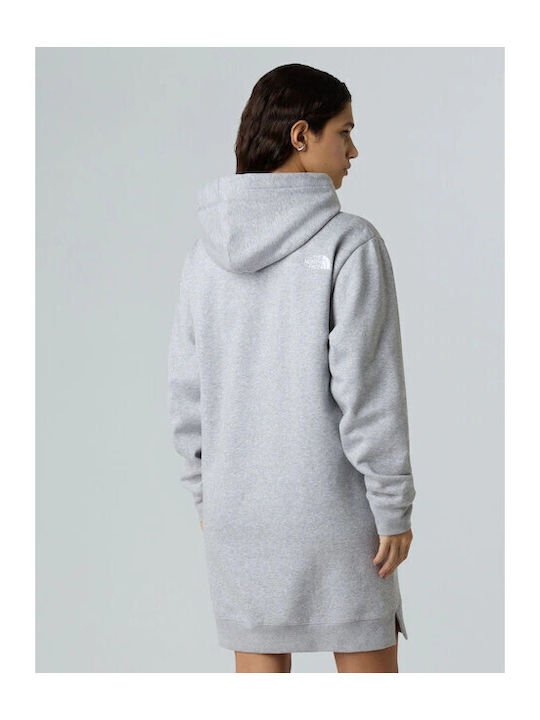 Mini Athletic Long Sleeve Hooded Grey Dress