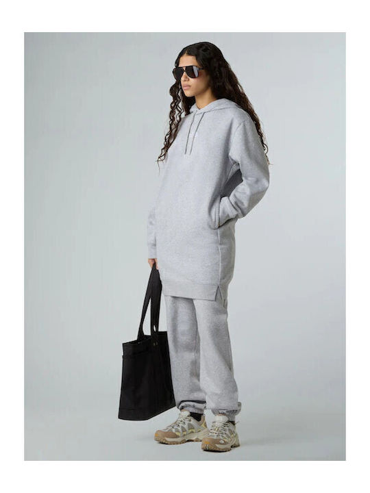 Mini Athletic Long Sleeve Hooded Grey Dress
